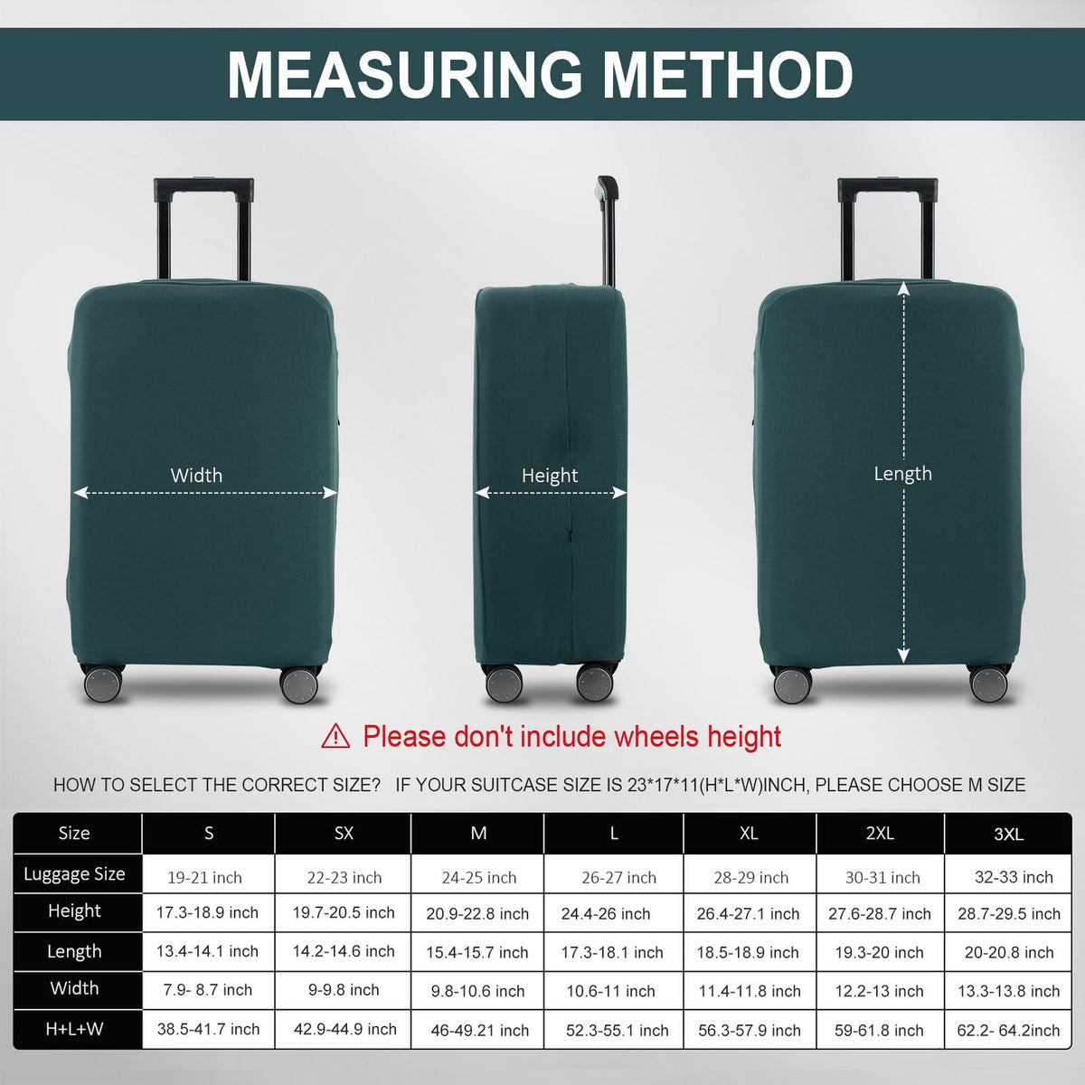 RainVillage Travel Luggage Cover Suitcase Protector