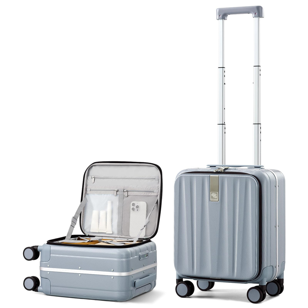 Hanke 16 20 24 26 Inch Carry On Suitcase PC Hardshell Luggage Top Open Aluminum Frame Rolling Suitcases with Wheels Travel Luggage for Womem Men