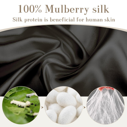 Mulberry Silk Blackout Sleep Mask with Adjustable Band