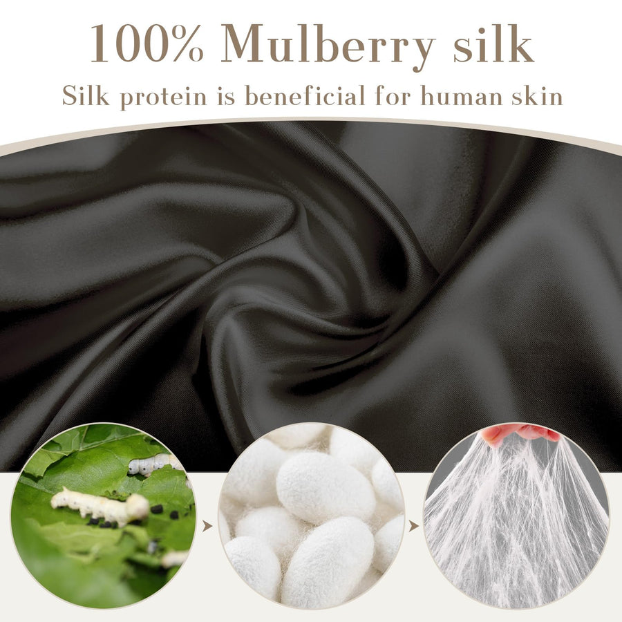 Mulberry Silk Blackout Sleep Mask with Adjustable Band