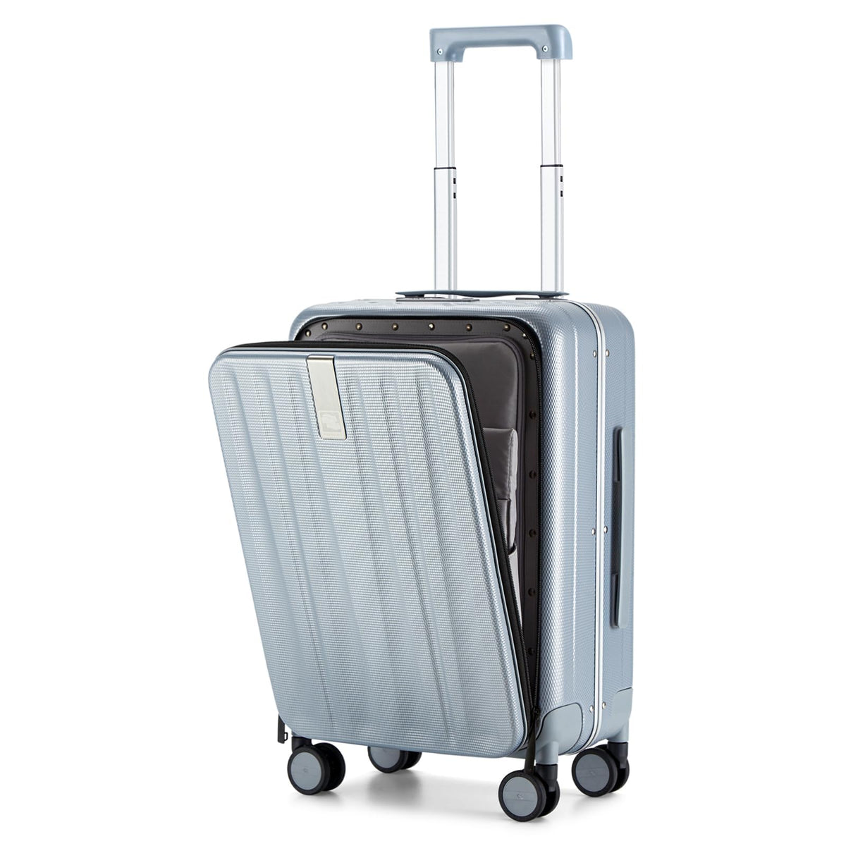 Hanke 16 20 24 26 Inch Carry On Suitcase PC Hardshell Luggage Top Open Aluminum Frame Rolling Suitcases with Wheels Travel Luggage for Womem Men
