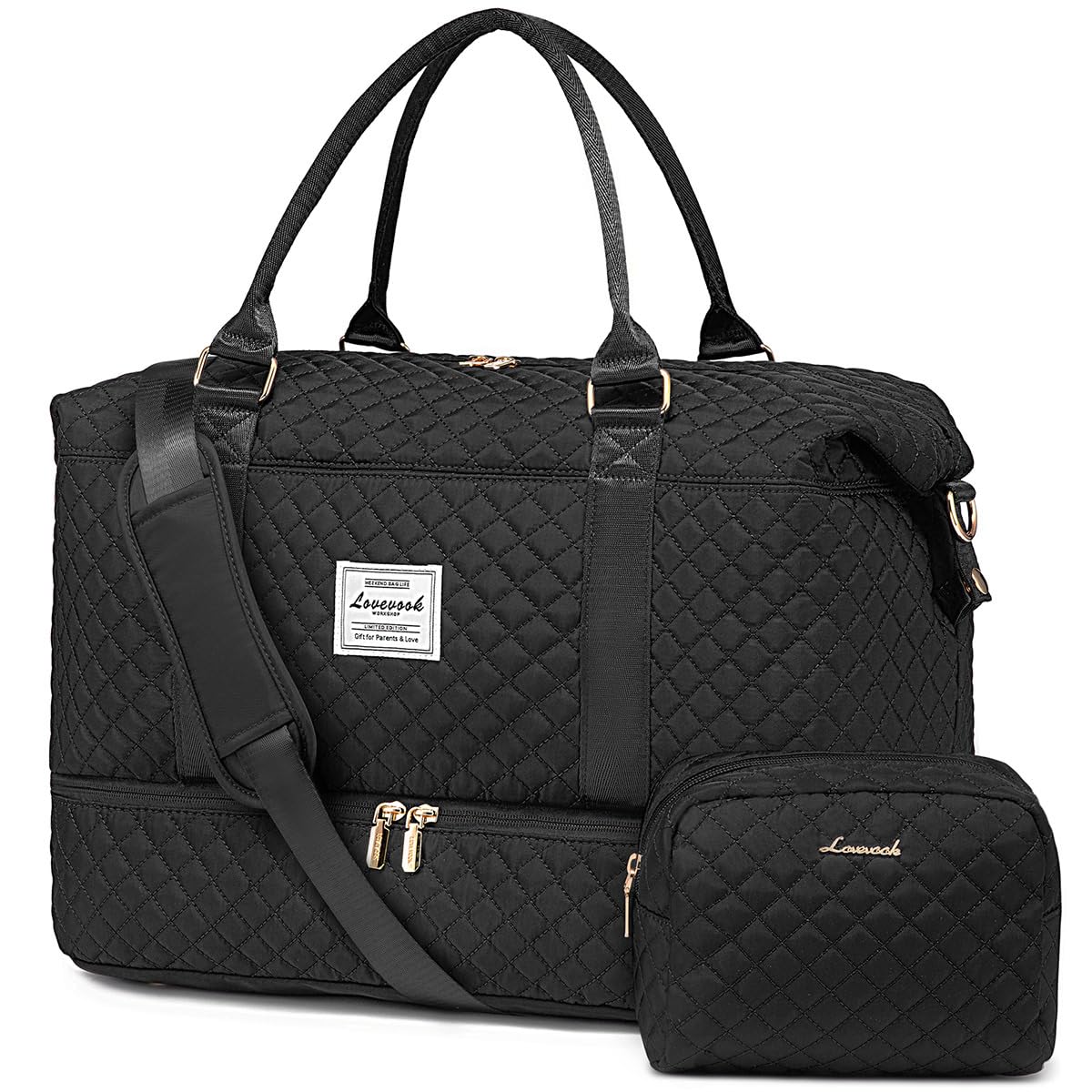LOVEVOOK Travel Duffle Bag,Weekender Bags for Women with Shoe Compartment