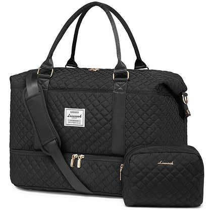 LOVEVOOK Travel Duffle Bag,Weekender Bags for Women with Shoe Compartment