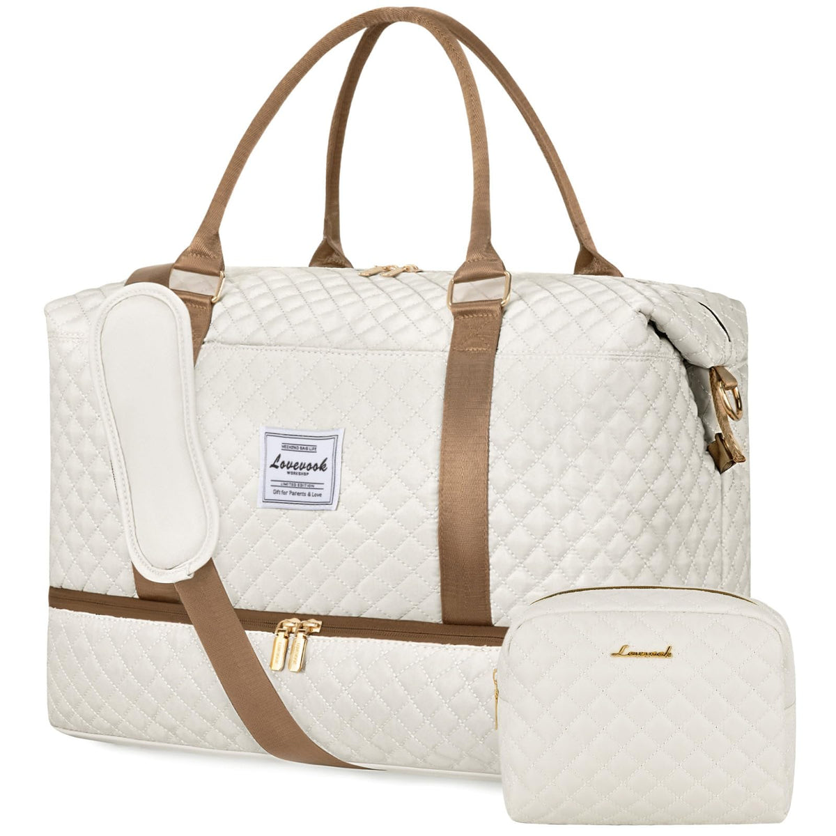 LOVEVOOK Travel Duffle Bag,Weekender Bags for Women with Shoe Compartment