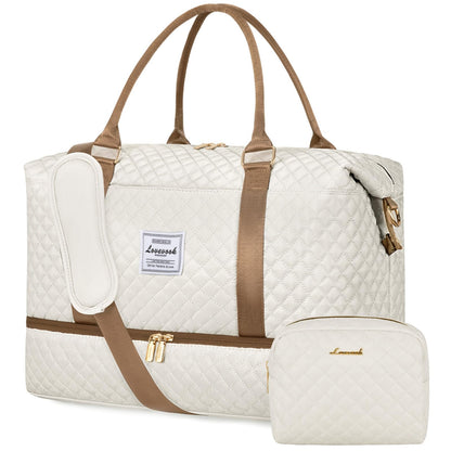 LOVEVOOK Travel Duffle Bag,Weekender Bags for Women with Shoe Compartment