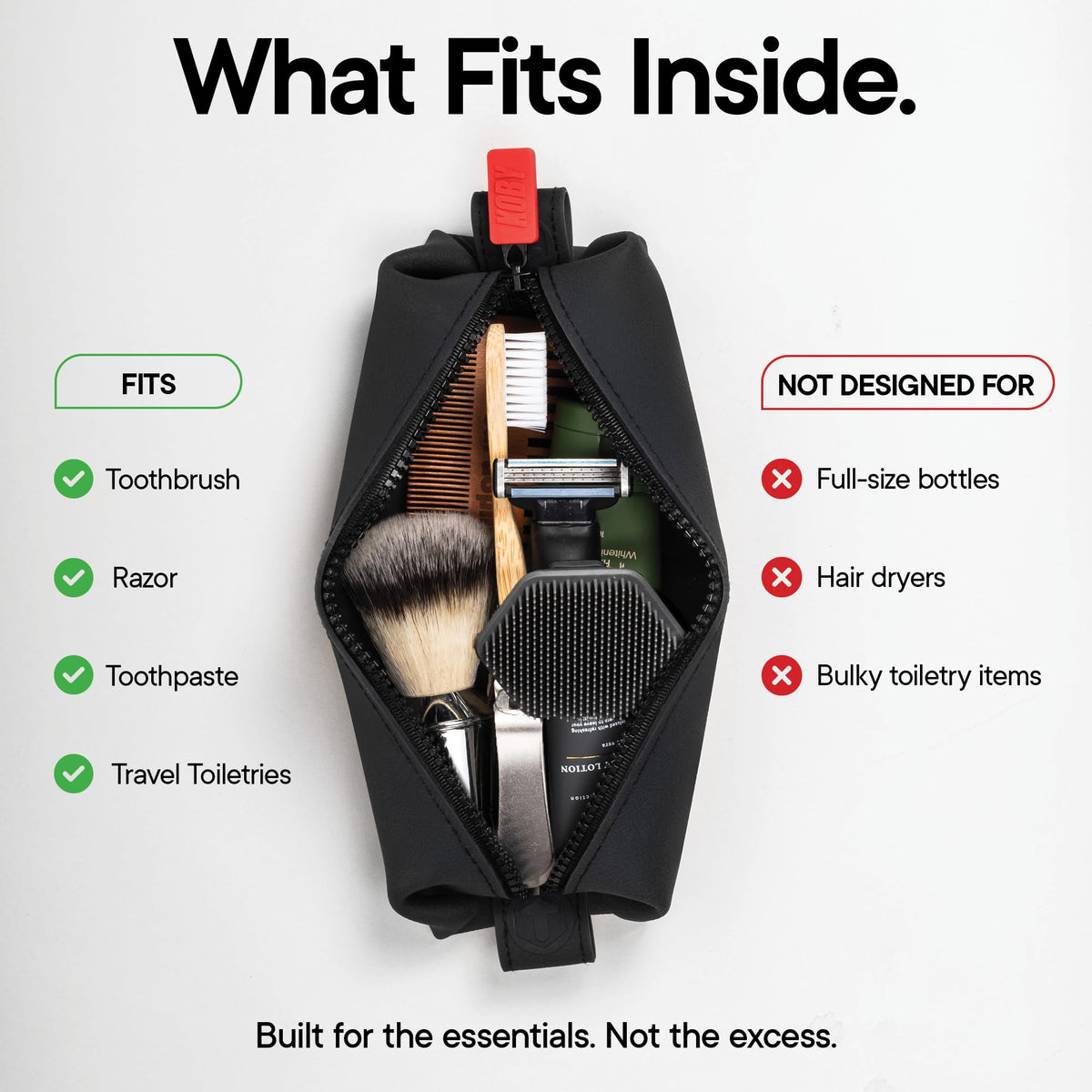 Water-Resistant Travel Dopp Kit with Easy-Access Opening