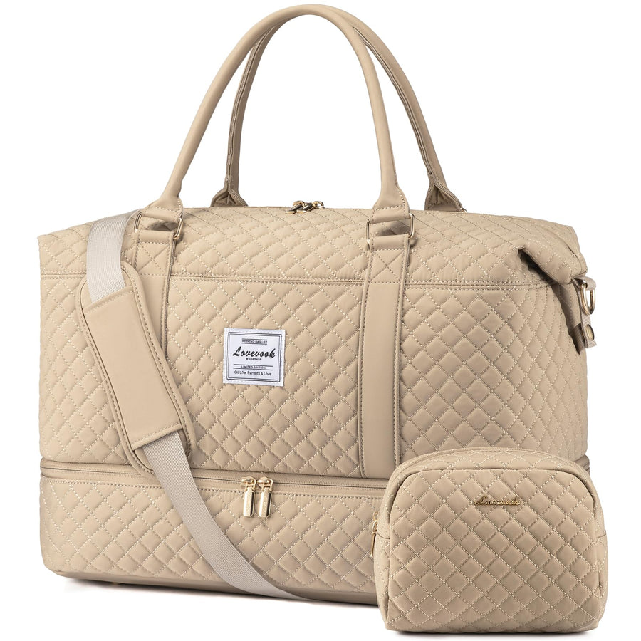 LOVEVOOK Travel Duffle Bag,Weekender Bags for Women with Shoe Compartment