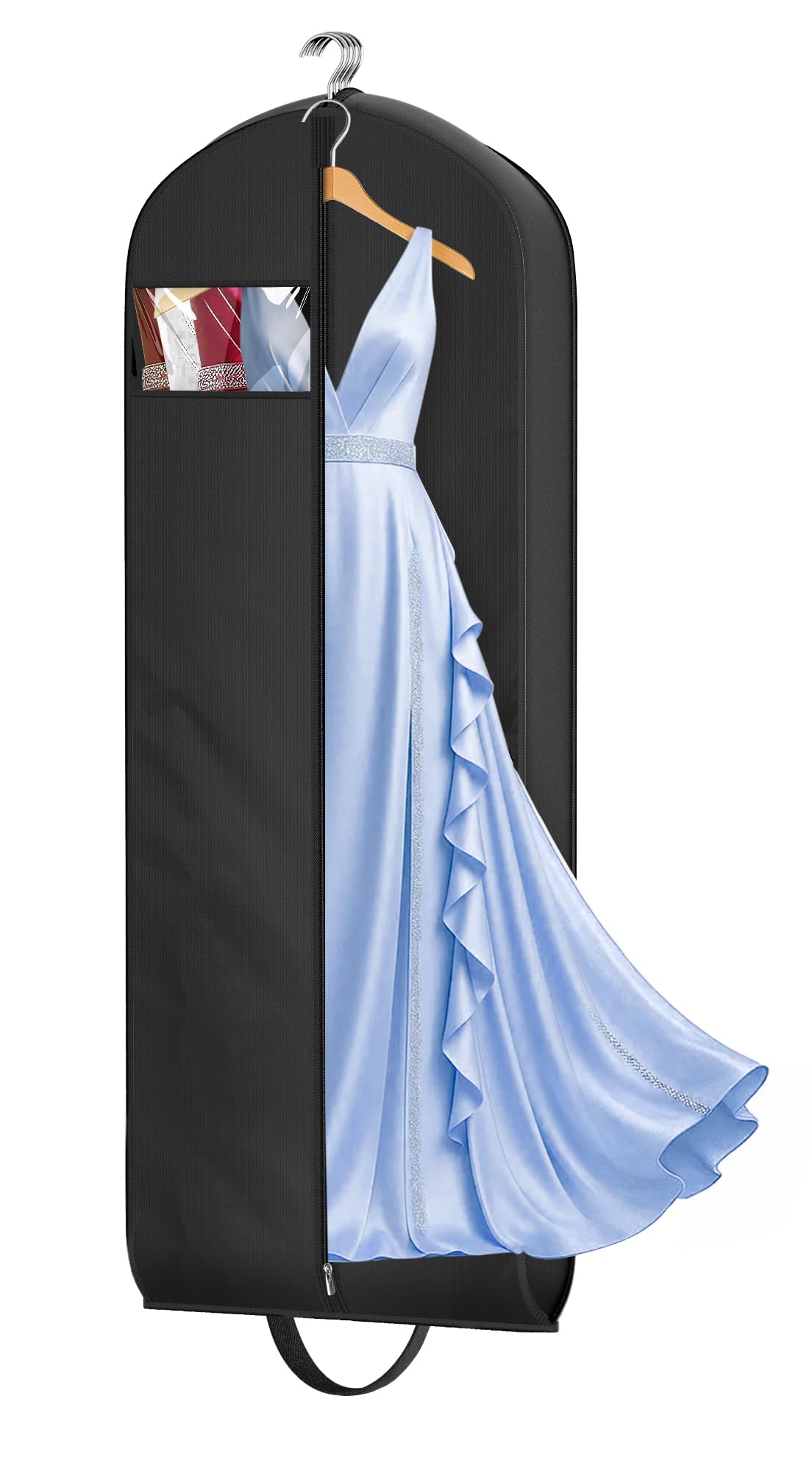 Gusseted Long Garment Bag for Dresses and Gowns