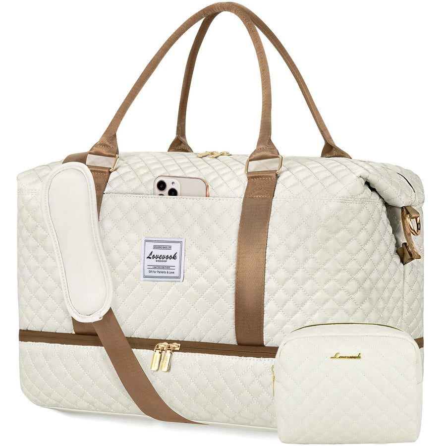 LOVEVOOK Travel Duffle Bag,Weekender Bags for Women with Shoe Compartment