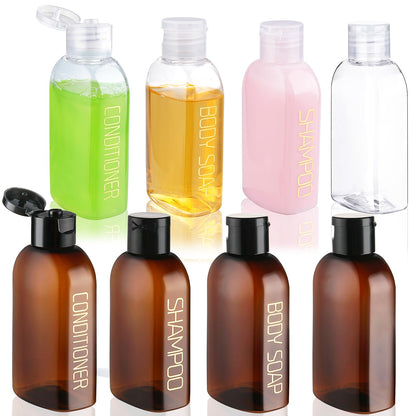Leakproof Refillable Travel Bottles with Flip Caps