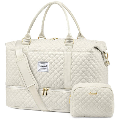 LOVEVOOK Travel Duffle Bag,Weekender Bags for Women with Shoe Compartment