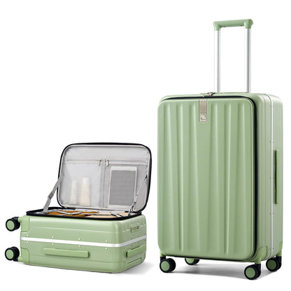 Hanke 16 20 24 26 Inch Carry On Suitcase PC Hardshell Luggage Top Open Aluminum Frame Rolling Suitcases with Wheels Travel Luggage for Womem Men