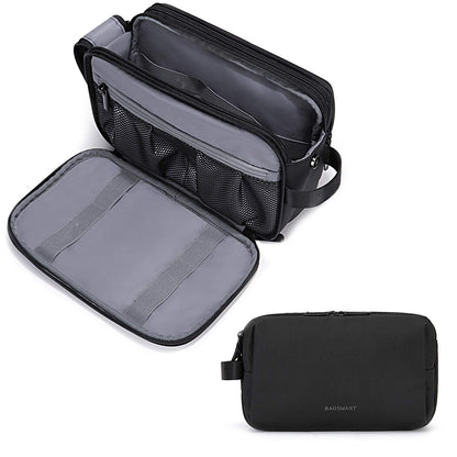 Water-Resistant Hanging Toiletry Bag with Full-Size Storage