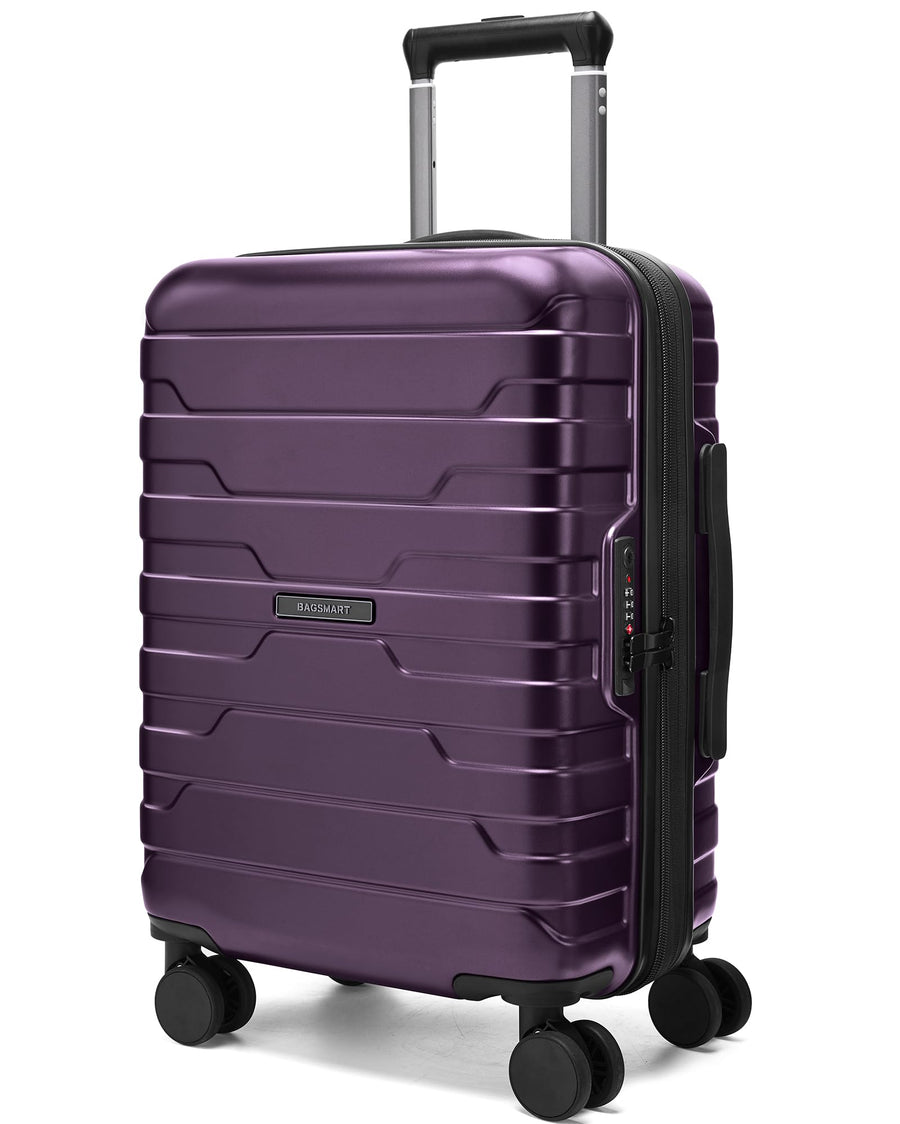 BAGSMART Carry On Luggage 22x14x9 Airline Approved with Spinner Wheels,Lightweight Luggage with TSA Lock,Expandable Hard Shell Carry On Suitcases for Men Women