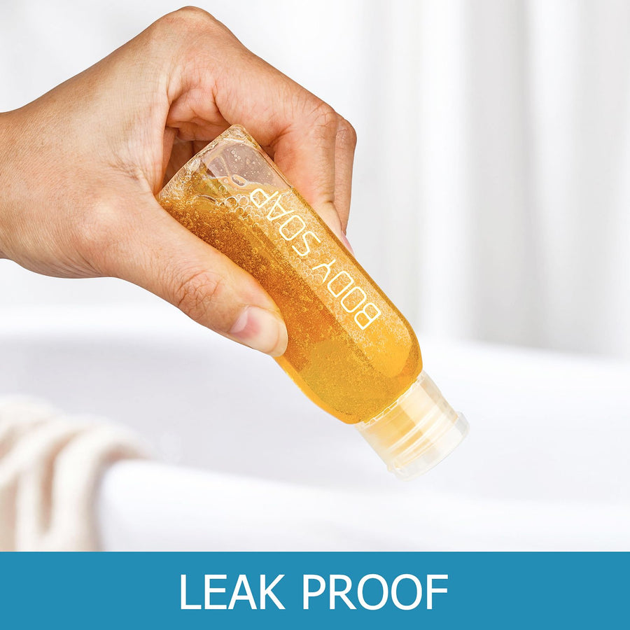 Leakproof Refillable Travel Bottles with Flip Caps