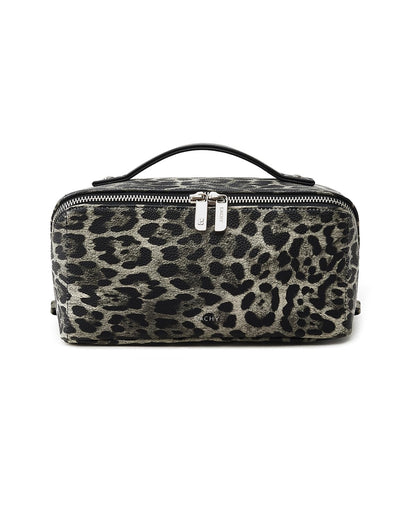 Large Flat-Open Travel Makeup Bag in Waterproof PU Leather