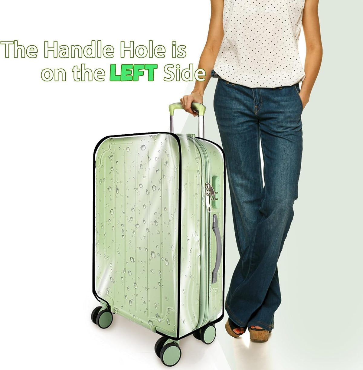 Thick Clear Protective Luggage Cover for Suitcases