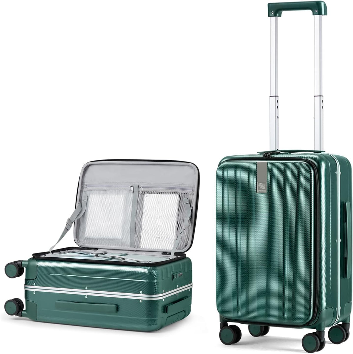 Hanke 16 20 24 26 Inch Carry On Suitcase PC Hardshell Luggage Top Open Aluminum Frame Rolling Suitcases with Wheels Travel Luggage for Womem Men