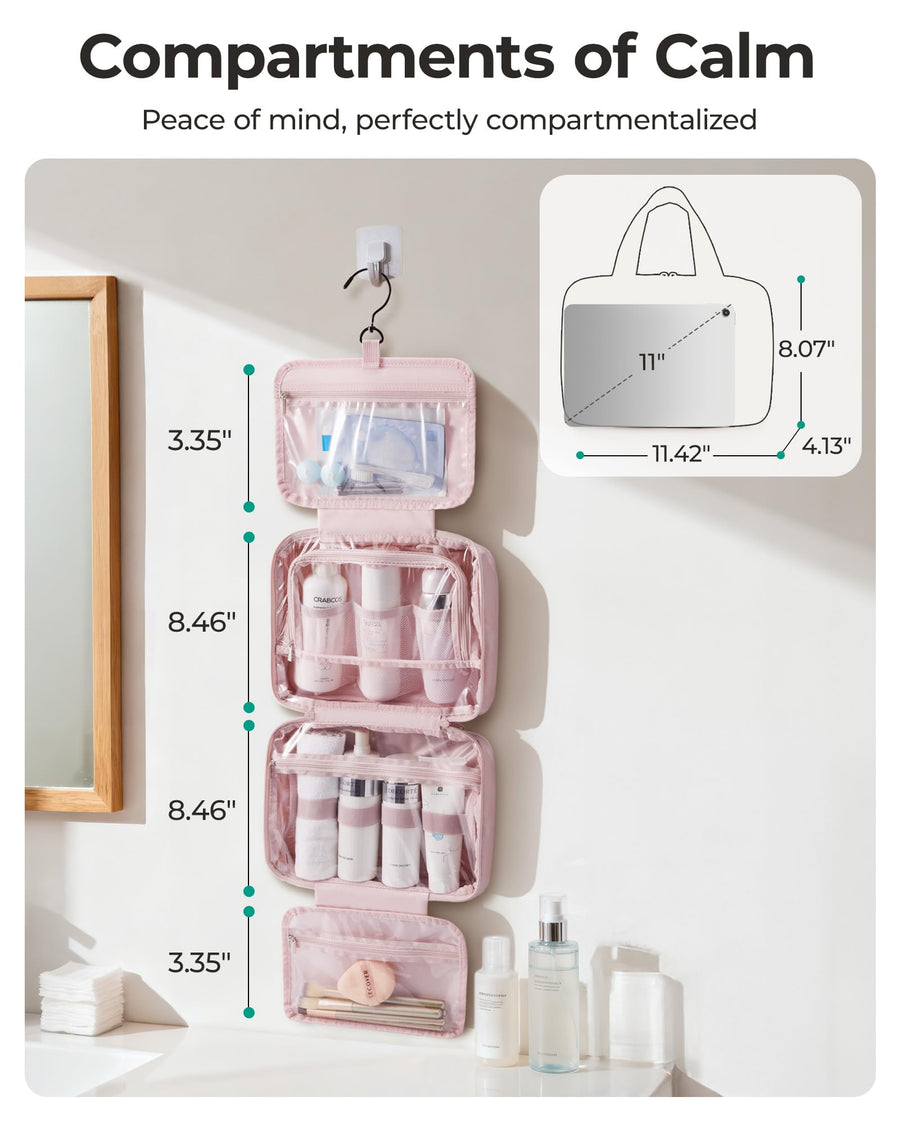 Waterproof Hanging Toiletry Bag for Full-Size Essentials