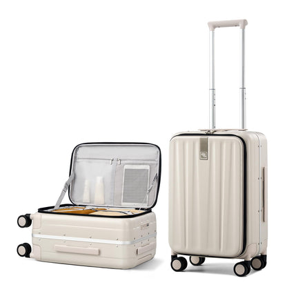 Hanke 16 20 24 26 Inch Carry On Suitcase PC Hardshell Luggage Top Open Aluminum Frame Rolling Suitcases with Wheels Travel Luggage for Womem Men