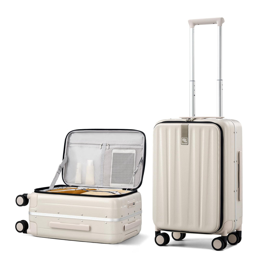 Hanke 16 20 24 26 Inch Carry On Suitcase PC Hardshell Luggage Top Open Aluminum Frame Rolling Suitcases with Wheels Travel Luggage for Womem Men