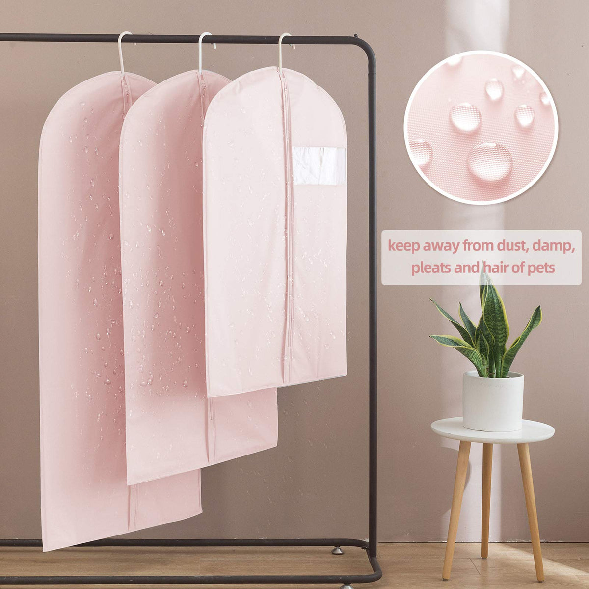 65-Inch Long Dress Garment Bags with Clear Window