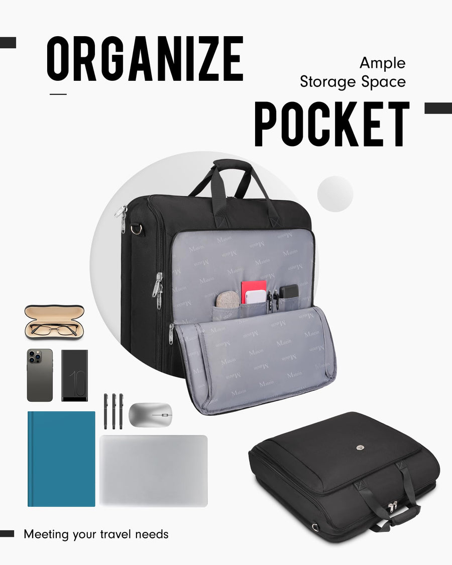 MATEIN Garment Bag for Travel, Large Suit Bag Travel Up to 6 Suits