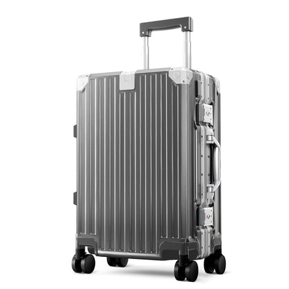 ALPHA CAMP Luggage with Aluminum Frame Zipperless Suitcase