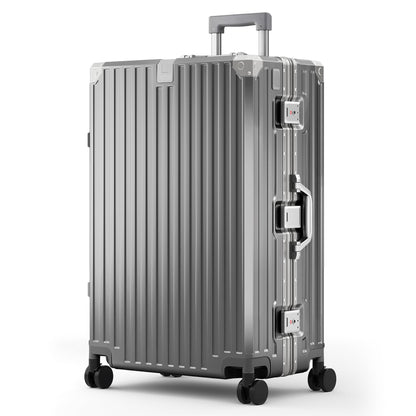 ALPHA CAMP Luggage with Aluminum Frame Zipperless Suitcase