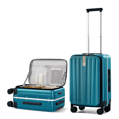 Hanke 16 20 24 26 Inch Carry On Suitcase PC Hardshell Luggage Top Open Aluminum Frame Rolling Suitcases with Wheels Travel Luggage for Womem Men