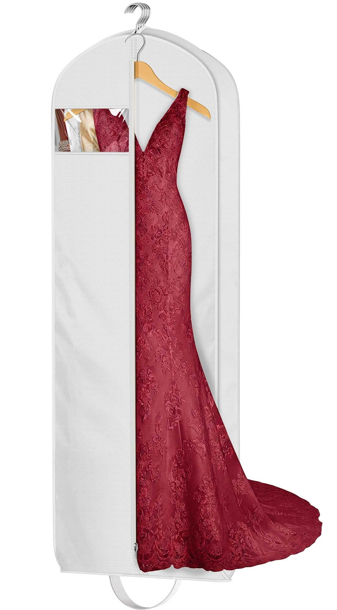 Gusseted Long Garment Bag for Dresses and Gowns