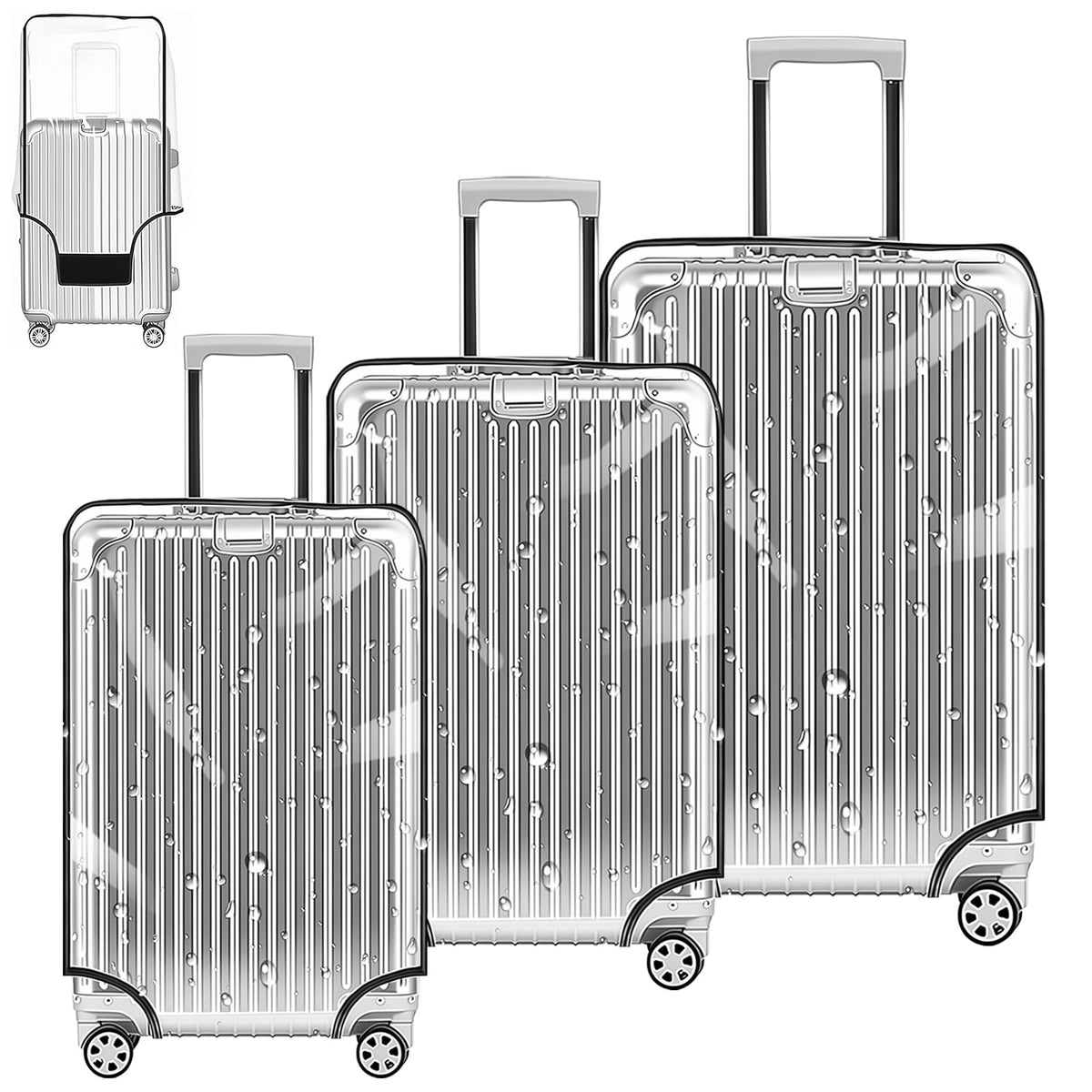 Fitted Luggage Cover for 20–30 Inch Suitcases