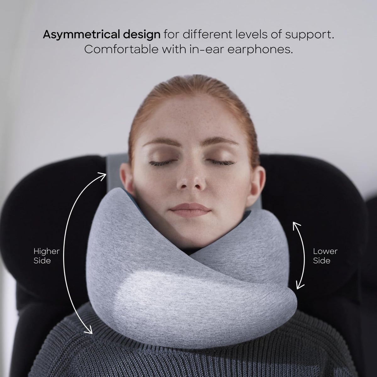 Ostrichpillow GO Travel Pillow, 360° Memory Foam Support, Soft & Washable