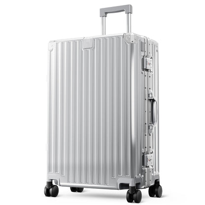 ALPHA CAMP Luggage with Aluminum Frame Zipperless Suitcase