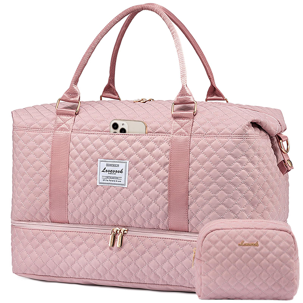 LOVEVOOK Travel Duffle Bag,Weekender Bags for Women with Shoe Compartment