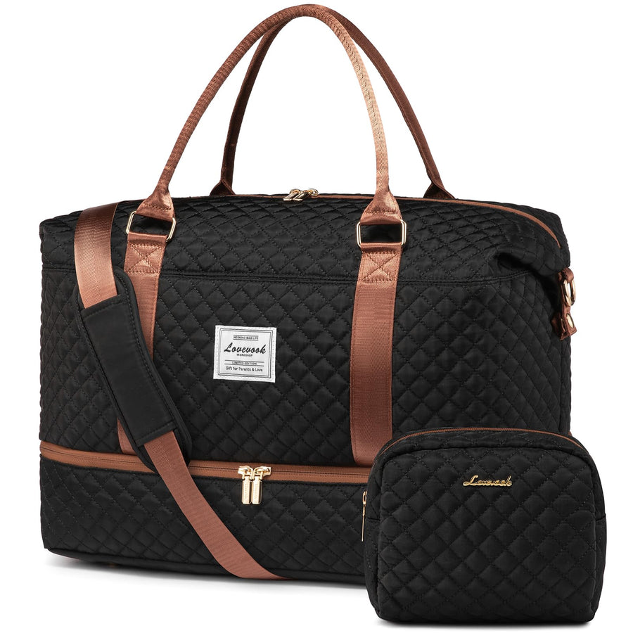 LOVEVOOK Travel Duffle Bag,Weekender Bags for Women with Shoe Compartment