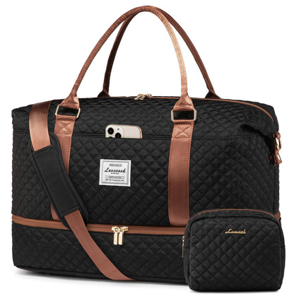 LOVEVOOK Travel Duffle Bag,Weekender Bags for Women with Shoe Compartment