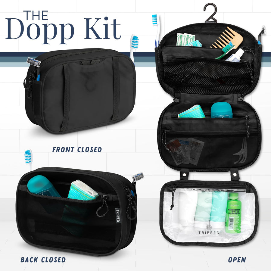 3-Piece Travel Toiletry Bag Set with Organized Storage