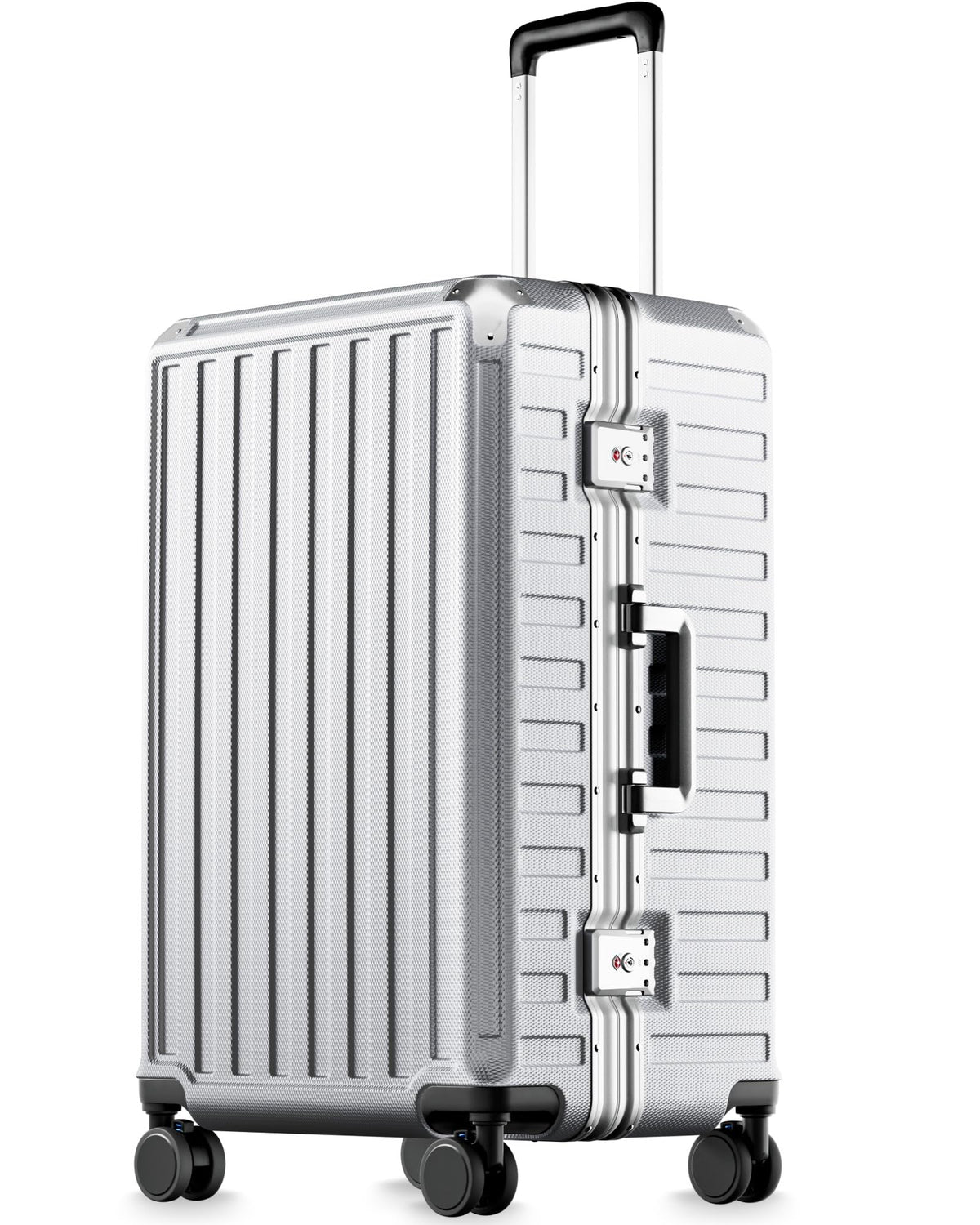 LUGGEX Carry On Zipperless Suitcase, Aluminum Frame, Charcoal Metallic, 20"