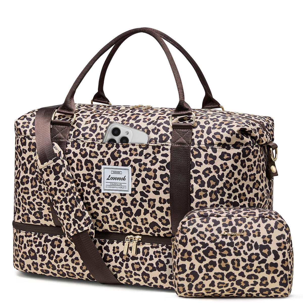 LOVEVOOK Travel Duffle Bag,Weekender Bags for Women with Shoe Compartment