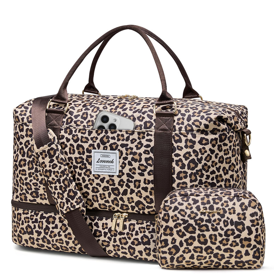 LOVEVOOK Travel Duffle Bag,Weekender Bags for Women with Shoe Compartment