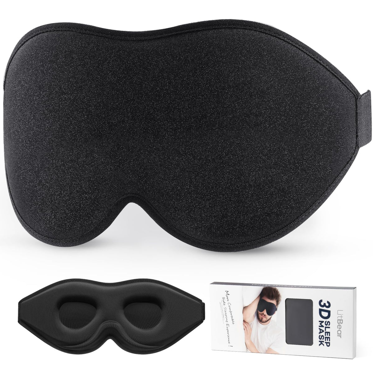 3D Contoured Sleep Mask for Side Sleepers