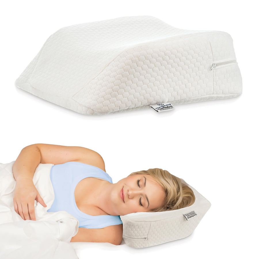 Therapeutica Ergonomic Travel Pillow Neck Pain Relief, Back & Side Sleeper