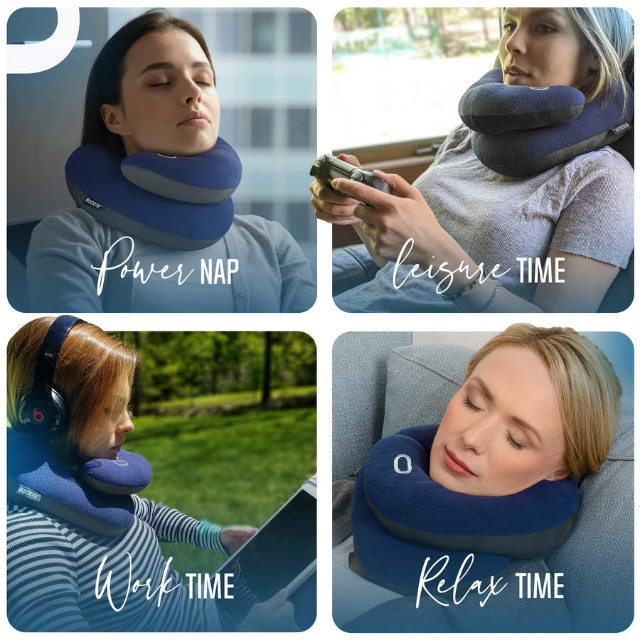 BCOZZY Travel Neck Pillow for Airplane, Head & Chin Support, Parent