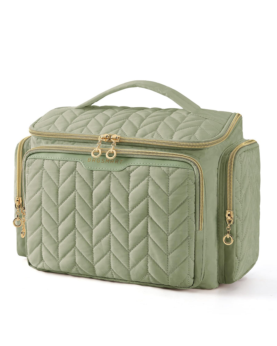 Large Wide-Open Travel Toiletry Bag with Handle
