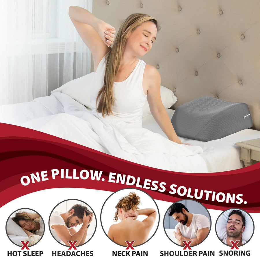Therapeutica Ergonomic Travel Pillow Neck Pain Relief, Back & Side Sleeper