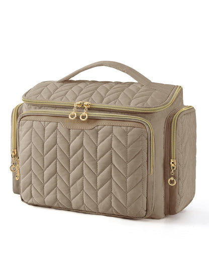 Large Wide-Open Travel Toiletry Bag with Handle