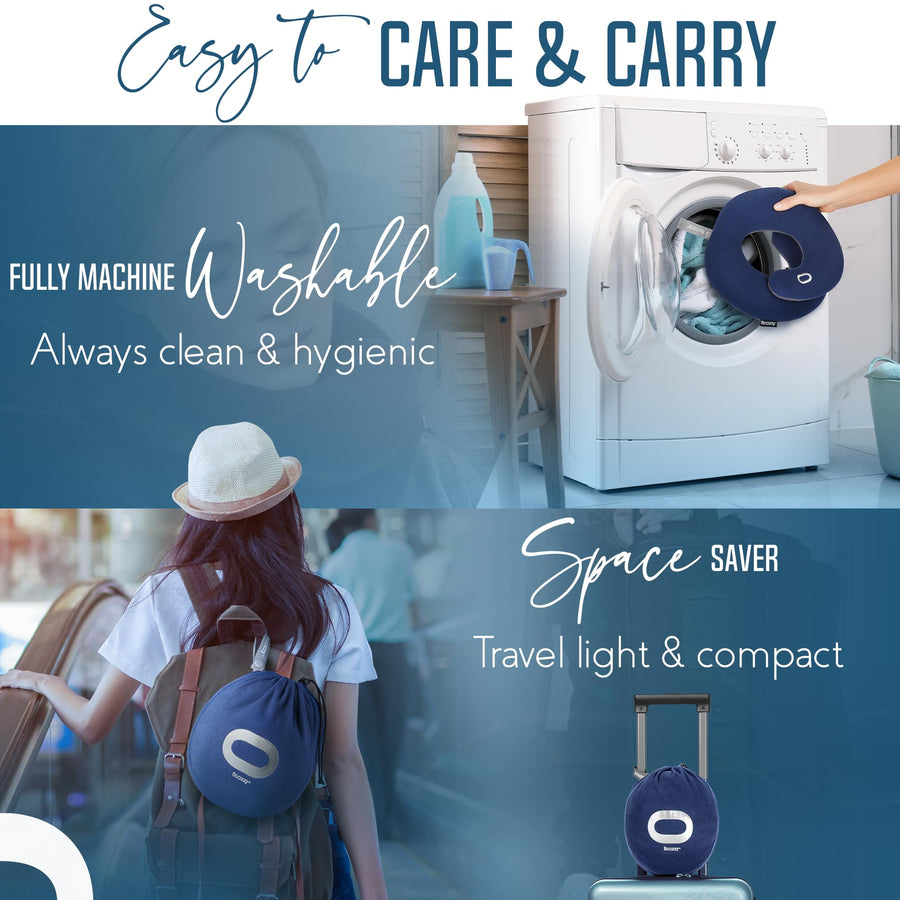 BCOZZY Travel Neck Pillow for Airplane, Head & Chin Support, Parent