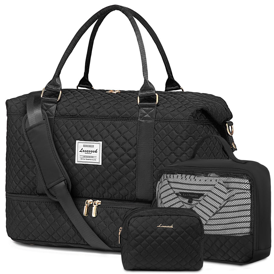 LOVEVOOK Travel Duffle Bag,Weekender Bags for Women with Shoe Compartment