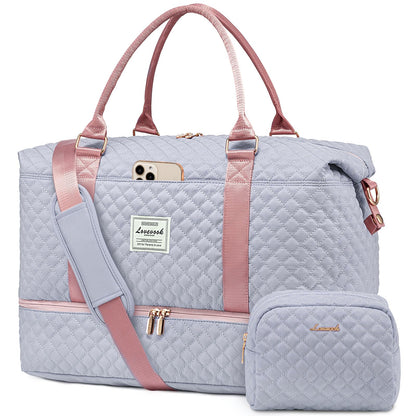 LOVEVOOK Travel Duffle Bag,Weekender Bags for Women with Shoe Compartment